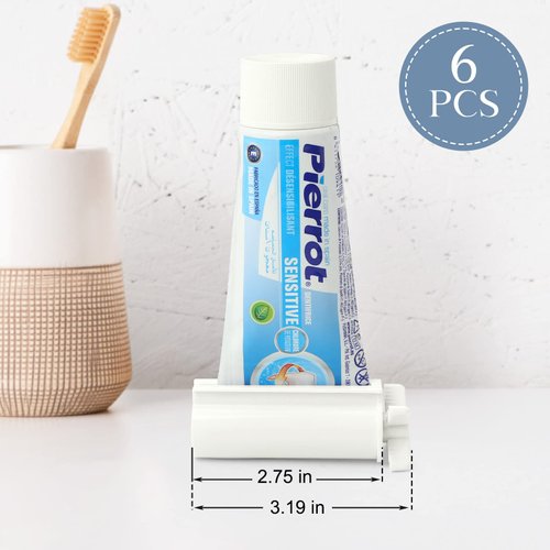 LoveInUsa Toothpaste Squeezers (6-Pack), Toothpaste Tube Roller Toothpaste Dispensers for Bathroom Saves Toothpaste, Creams