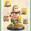 QARULUS Owl Flower Bouquet Building Set Plants Friend Set Adults Bonsai Tree Party Favors for Kids Animal Building Blocks Set Valentine's Birthday Gift for Girlfriend Boys Girls Age 6-12+(Owl Garden)