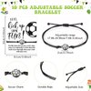 Equsion 50 Pcs Soccer Team Gifts Set Includes Soccer Drawstring Bags Soccer Bracelets Soccer Keychains Soccer Stickers Soccer Cards Soccer Party Favors for Soccer Lover Fans