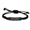Game On Novelties Mama for Mom, My Mama Doesn't Want Your Advice, Inappropriate Mama Black Rope Bracelet, Engraved Bracelet from Son