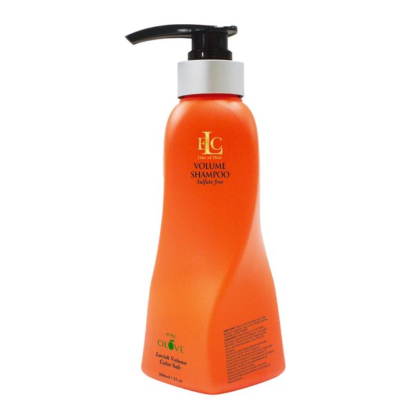 ELC Pure Olove Volume Shampoo (12 oz) - Sulfate Free, Color Safe, Thickening, Bodybuilding, Volumizing, Nourishing, Repairing, Gentle Shampoo for Fine Limp, Thin Hair.