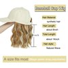 AliRobam Hat Wig Baseball cap with Natural Wave hair Extensions attached for woman Cap wig Short Bob Hairstyle Adjustable Wig (M27/613)