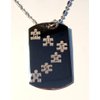 Autism Puzzle Pieces Logo Symbols - Military Dog Tag Luggage Tag Key Chain Keychain Metal Chain Necklace