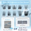 Lash Clusters 84 Pcs Cluster Lashes Eyelash Clusters DIY Cluster Eyelash Extensions Individual Lashes Thin Band & Soft(Plateau,D-14mm)