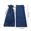 Bezall 10Pcs Burlap Wine Gift Bags with Drawstrings, Reusable Linen Champagne Wine Bottle Covers for Christmas, Wedding, Birthday, Wine Tasting, Housewarming, Travel (Royal Blue)