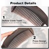 Dandruff Comb Self-cleaning, Scalp Care Massage Energy Comb, Plastic Wide Hollow Tooth Button Comb for Scalp Exfoliation with Gua Sha Handle for Healthier Scalp and Hair Growth for Women Men Kids