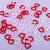 ROFIBUT Heart Pearls Nail Charms Acrylic Pearls 3D Nail Art rhinestones Cute Nail Gems Valentines Nail Art Supplies Red Pink White Hollow Heart Pearls Nail Diamond for Crafts Jewelry Accessories 90Pcs