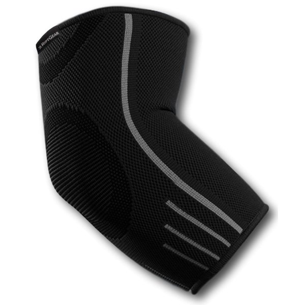 RiptGear Elbow Compression Sleeve - Elbow Brace for Men and Women - Elbow Sleeve for Tendonitis, Tennis Elbow, Golfers Elbow, Bursitis, Elbow Support Treatment for Joint Pain (Small, Black (1 Pack))