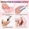 Makartt Cuticle Pusher, Pink Cuticle Remover, Professional Stainless Steel Nail Cleaner Dual Ended Spoon Pusher and Cutter Cuticle Care Nail Prep for Manicure Pedicure Nail Art