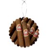Sam Sandor - Cuban Cigars Havana Cigar - Round Scallop Ornament -Rearview Mirror Hanging Accessory, Car Accessories - Christmas Ornament
