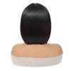 GUOJIAN 12 Inch Short Bob Wigs with Bangs Straight Bob Wigs for Women Synthetic Bob Wigs Natural Looking for Daily Party Cosplay (1B/BUG, 12inch)