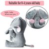 Aidiya Elephant Stuffed Animals Baby Gifts Peluches Ear Interactive Elephant Talking Singing Plush Toys for Girls Boys Gift Adjustable Volume 11.8" Set (Pink)