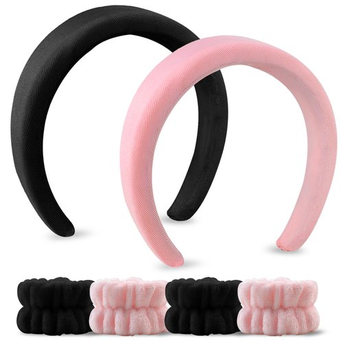 vivinin 6pcs Spa Headband and Wristband Set, Headband For Washing Face, Makeup Headband for Women Girl, Hair Band for Washing Face/Yoga Sport