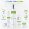 Rare Ivy Dermisklean Acne Kit- 4 Step Facial Cleanser, Acne Control Pads, Acne Spot Treatment, Hydraderm Coconut Moisturizer- Perfect for Reducing Pimples, Blemishes- Balance Oil and Rehydrate Skin