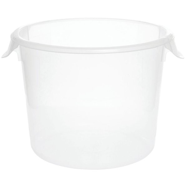 Rubbermaid Commercial Products Round Storage Containers, 6-Quart/.25-Gallon, Clear, High Temperature Range Food Organization for Wet/Dry Food in Kitchen/Restaurants/Cafeteria