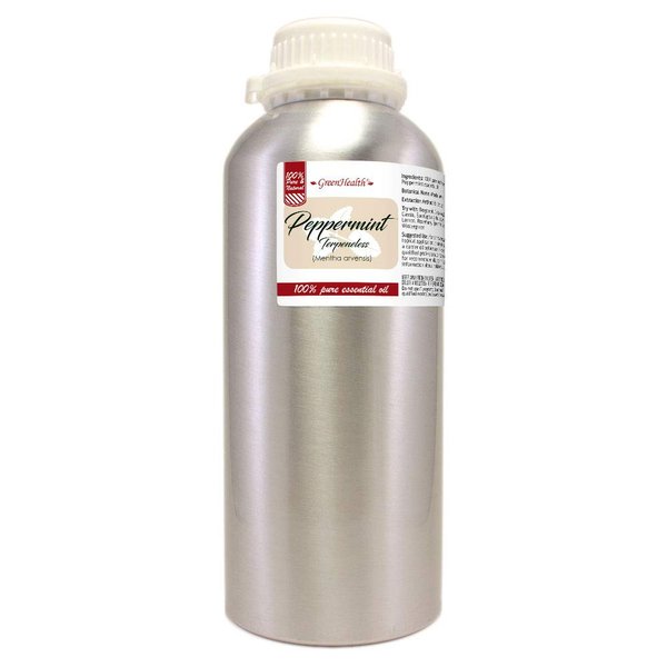 32 fl oz Premium Peppermint Essential Oil (Terpeneless) 100% Pure - Aluminum Bottle