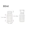 12pcs 80ml Small Travel Plastic Bottle with White Plastic Cover Portable Fluid Transparent Refillable Bottles Storage Jar Eco-Friendly
