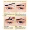 2Pcs Peel Off Tattoo Eyebrow Gel Set- Light Brown Eyebrow Tattoo Peel Off Tinted Brow Gel, Last Up to 3 Days, Waterproof Eyebrow Tattoos Gel, Peeling Eye Brow Makeup Gel with Brow Stencils & Razor-02