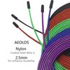 Speed Jump Rope Replacement Cable, 5 Pack 10ft Stainless Steel Ultra Speed Cables with Nylon Polymer Coating for Maximum Speed Lightweight Durability (Black/Blue/Green/Red/Purple)
