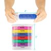 Vive Stackable Pill Organizer Tower 7 Days 4 Times A Day - Dispenser for Vitamins, Supplements and Medication - Weekly Stacking Pill Box Container with Travel Case and Splitter Cutter