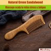The Moreinday Wooden Comb Wood Comb Green Sandalwood Comb Hair Comb for women Comb for Men