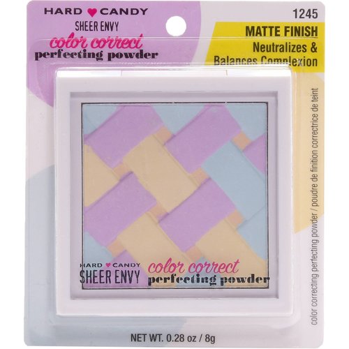 Hard Candy Sheer Envy Color Correct Perfecting Powder - 1245 Matte Finish, 0.28 oz