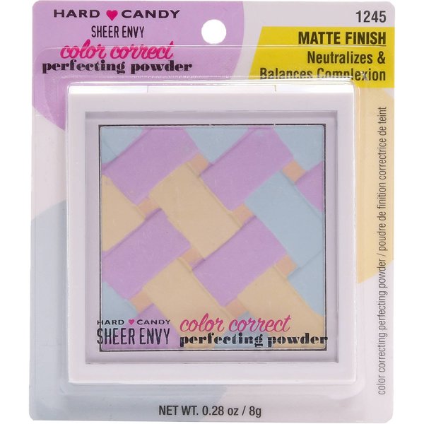 Hard Candy Sheer Envy Color Correct Perfecting Powder - 1245 Matte Finish, 0.28 oz