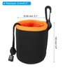 PATIKIL Camera Lens Bag, 2 Pcs 3.1" IDx3.9 H Drawstring Lens Pouch with Thick Protective Neoprene, Lens Case for DSLR Camera Lens, Water Coffee Cups, Black Orange