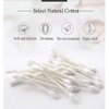 Cotton Swabs 800 Pieces, Double Precision Tips with Paper Stick, 4 Packs of 200 Pieces (Pointed+Spiral Head)
