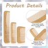3 Pcs Wooden Comb, Fine Tooth Combs for Women, Anti-Static Wood Combs for Men, Natural Bamboo Comb, Family of Hair Comb Set for Straight Hair, Curly Hair, Beard