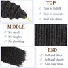 Ocean Wave Crochet Hair 24 Inch 2 Packs Deep Wave Curly Braiding Hair Extensions Synthetic Curly Crochet Hair For Black Women(24inch, 2pack, 1b)