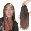 Hand Made Box Braids Crochet Braids Ombre Brown Braiding Hair 22roots/pack Synthetic Kanekalon Medium Box Braids Brading Hair Extensions 7Packs (14inch, T1B/27)