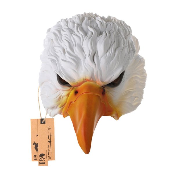 YU FENG Half Face Masks,Eagle Animal Latex Costume Mask for Halloween Masquerade Cosplay Fun Party
