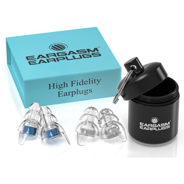 Eargasm High Fidelity Earplugs for Concerts Musicians Motorcycles Noise Sensitivity Conditions and More (Premium Gift Box Packaging) (Blue)