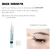 Makeup Remover Eraser Pen, Newfacefure Eye Make Up Corrector, Easy to Remove and Correction Magnetic Eyeliner Fixer, Extract for Sensitive Skin Original(White)