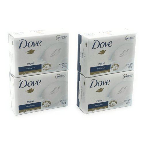 Dove Original Beauty Bar Soap 4 X 135g/4.75oz., Pack Of 4 (STANDARD, 4, Count)
