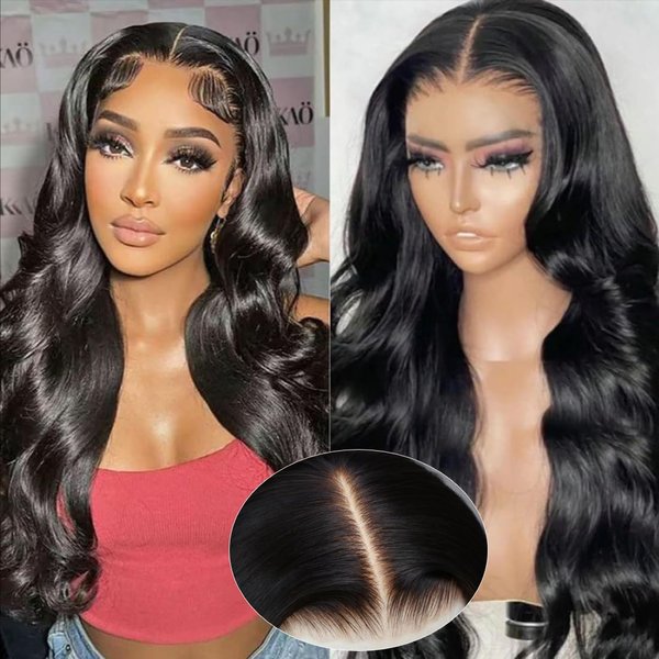 UNICE Bye Bye Knots Wig Body Wave 7x5 HD Lace Front Wigs Human Hair Bleached Invisible Knots Put on and Go Glueless Frontal Wig Human Hair pre plucked pre cut Lace Wig 180% Density 20 inch