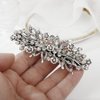 2PCS Vintage Hair Barrettes with French Clip Clasp and Sparkling Stones Retro Hair Clips for Women and Girls 3.5" Length Elegant Hair Pins Hair Accessoires
