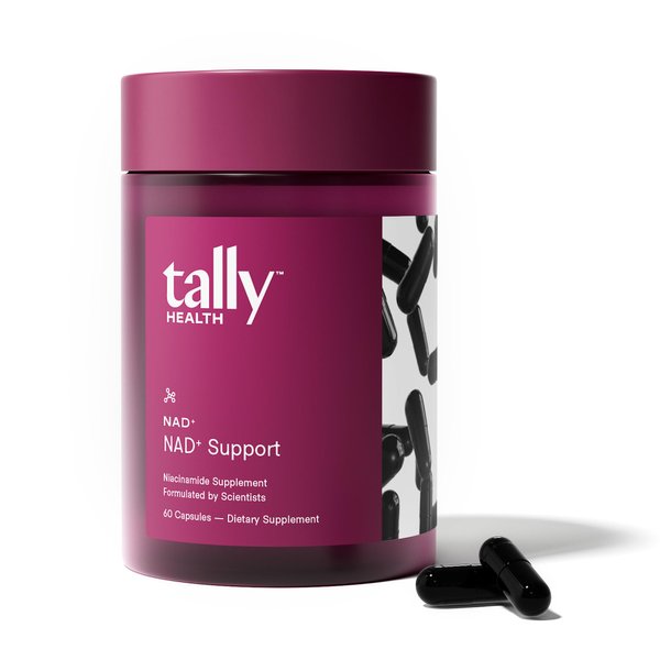 Tally Health NAD+ Supplement – 1000mg Niacinamide | Boosts Cellular Energy, Metabolism & Longevity | Supports Healthy Aging, Skin Hydration & Brain Function | Vegan, Non-GMO, Gluten-Free | 60 Capsules