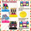 12 Pcs 80s Party Decorations 80s Retro Honeycomb Centerpieces Back to The 80s Party Table Centerpieces For 1980s Birthday Party Favors Supplies,80s Themed Party Nostalgic Party Decorations