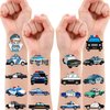 107 PCS Police Car Temporary Tattoos Themed Birthday Party Decorations Favors Supplies Décor Cute Cop Officer Policeman Blue Tattoo Stickers Gifts For Boys Girls Class Prizes Rewards Cartoon Carnival