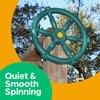 Jungle Gym Kingdom Playground Accessories - Pirate Ship Wheel for Kids Outdoor Playhouse, Treehouse, Backyard Playset Or Swingset - Wooden Attachments Parts (Green)