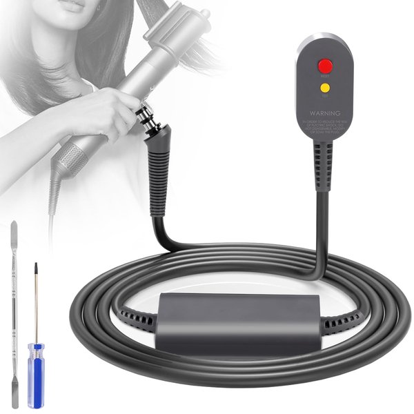 Replacement for Airwrap Styler Power Charger Cable, Compatible with Dyson Airwrap Styler Power Cord Cable Adapter Plug Accessaries, 110V Hair Styler Curler Power Cord Cable Repair Kit
