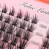 Vayator 17# 10-12-14-16mm Mixed,12-14-16-18mm Mixed To Choose D Curl Professional Makeup False Eyelashes Individual Extensions Cluster Eyelashes Black Thick False Eyelashes Single Cluster False