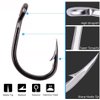 Fishing Live Bait Hooks 2X Strong Stainless Steel Fishing Hooks Saltwater Super Sharp Bait Fish Hooks Freshwater Circle Hooks