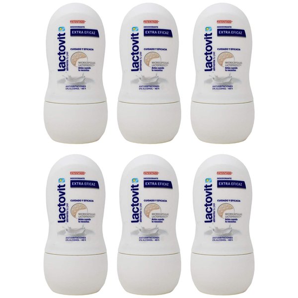 Lactovit Roll-on Deodorant Deo Double Vitamins of Milk 50ml Pack of 6
