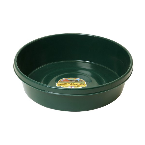 Little Giant® Plastic Utility Pan | Feed Pan | Durable & Versatile Livestock Feeding Bucket | Made in USA | 3 Gallon | Green