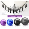 Diocos Exercise Ball Holder Yoga Ball Rack Corner Hanging Storage Net or Hammock Macrame for Fitness Ball,Balance Ball,Pregnancy Stability Ball Organizer for Yoga Studio and Gym
