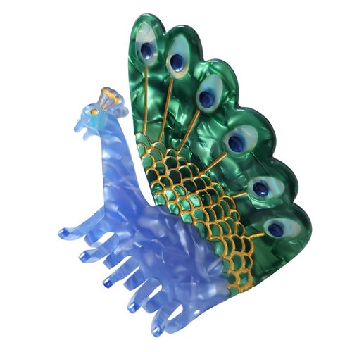 Peacock Claw Clips,Cellulose Acetate Hair Clips,Big Claw Clips for Women