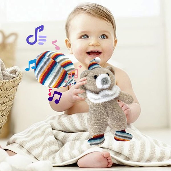 Maigandamai Baby Musical Toys 6 to 12 Mouths, Plush Toys for 7 8 9 10+ Month Old, Gifts for 4 5 6 12 Month Boy Girl